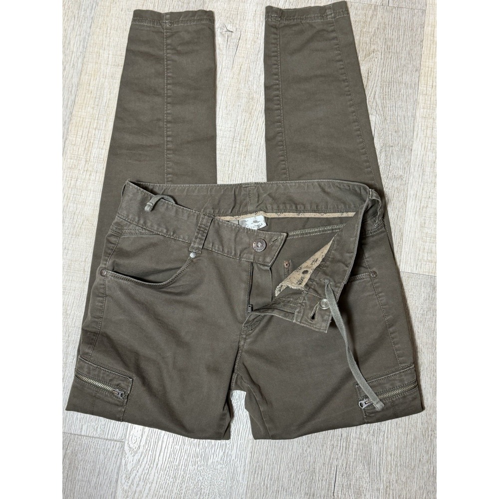 Athleta Womens Olive Army Green Nopa Cargo Utility Pants S-32 Waist - Picture 3 of 8